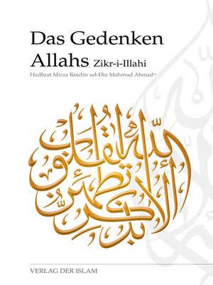 cover image of Das Gedenken Allahs--Zikr-i-Illahi